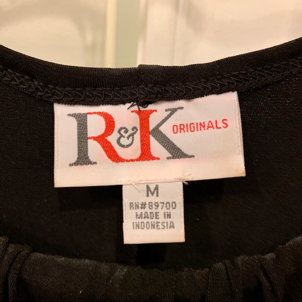 Black dress with colorful ruffle bottom - Picture 2 of 3